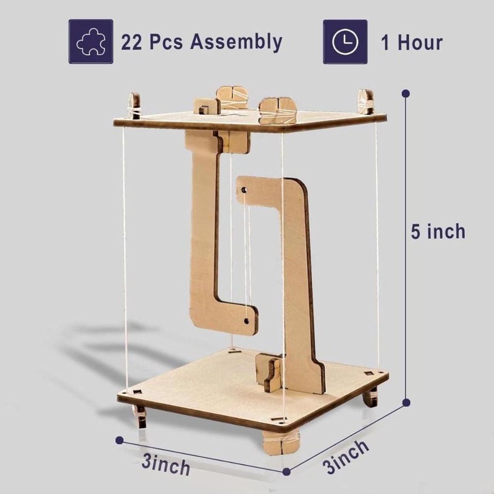 3D Wooden Puzzle Tension Structure-Scie ntific Experiment Assembly Kits Kid/Adul